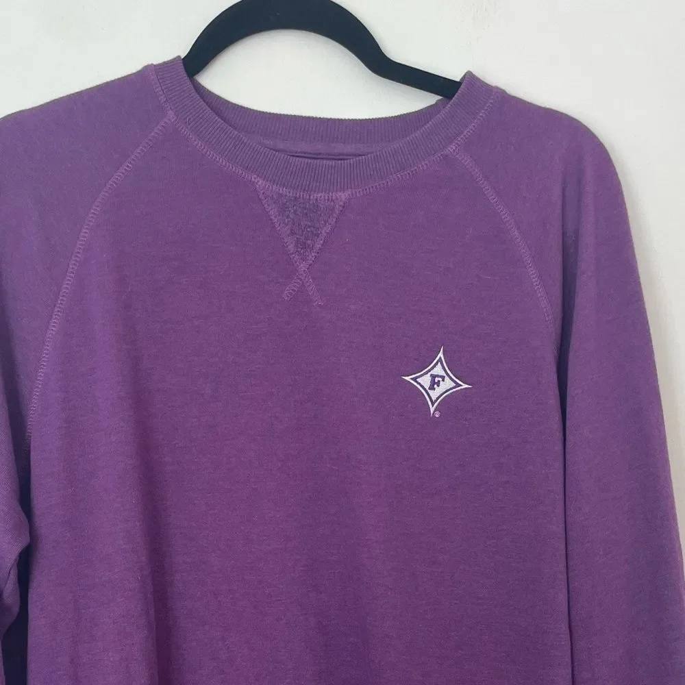 johnnie-O Men’s Purple Furman University Pamlico Crewneck Sweatshirt Size Large